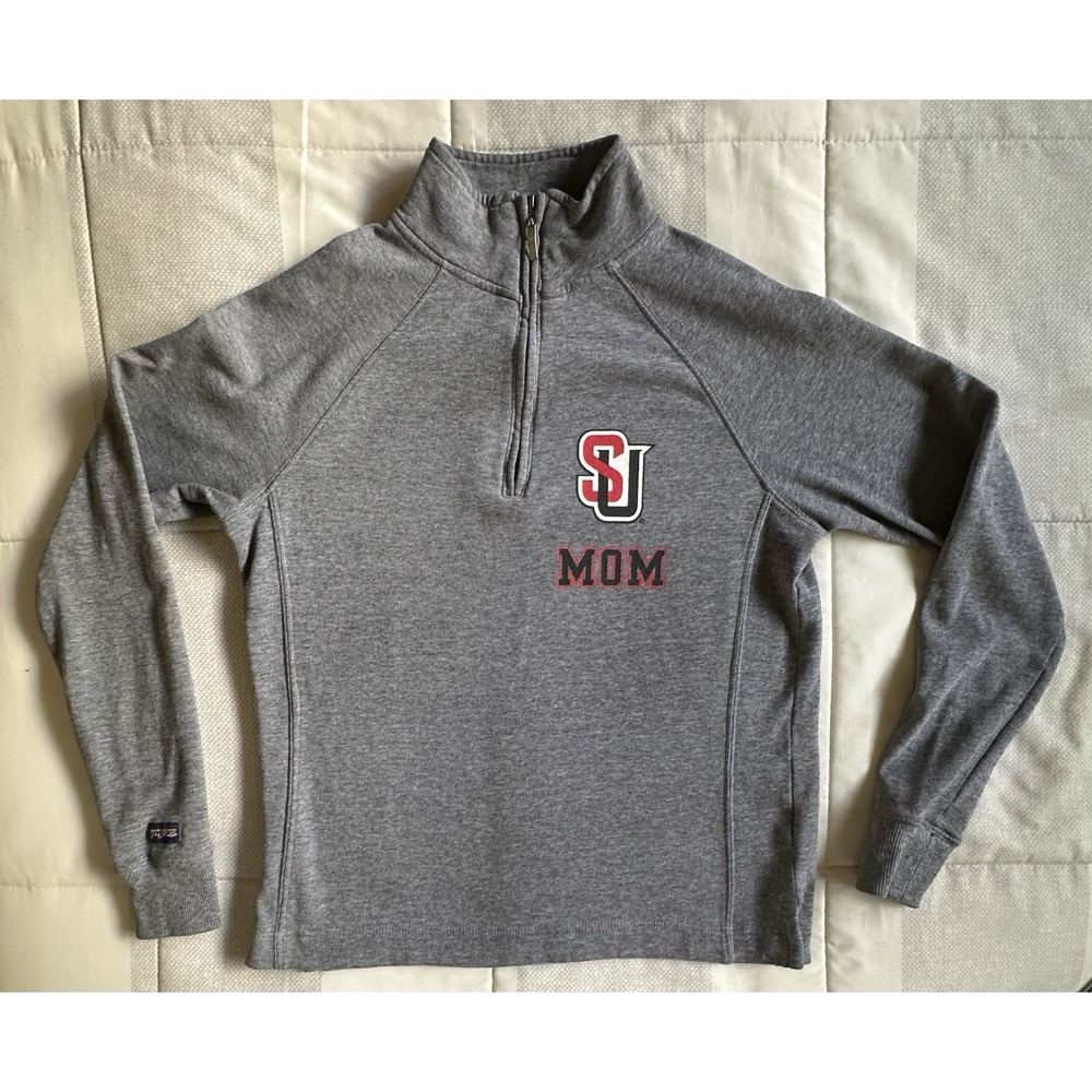 Vintage South University Half Zip Gray Jansport Sweatshirt "Mom" Size Small Rare